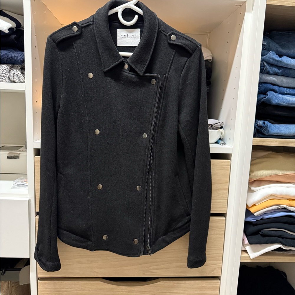Velvet by Graham & Spencer Black Utility Jacket Essential